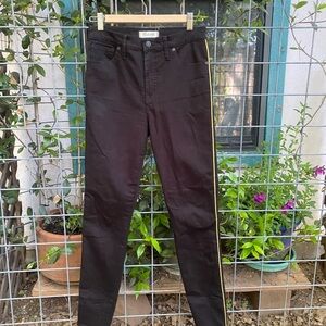 Madewell Black Skinny Jeans with Gold